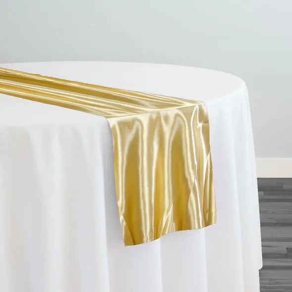 10pcs - Bridal Satin Table Runner 14"x108" - Gold 902