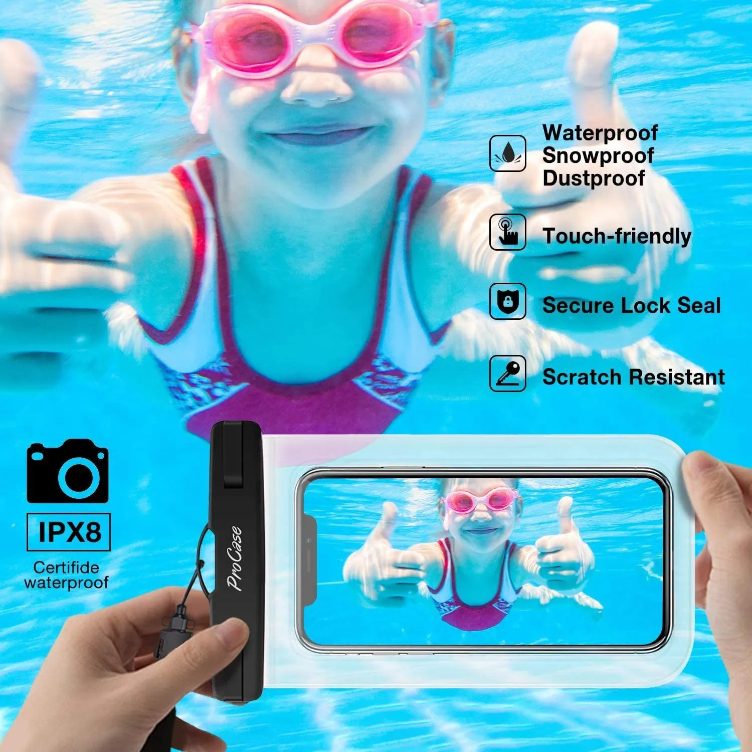 (4 Pack) Universal Waterproof Underwater Phone Case | ProCase