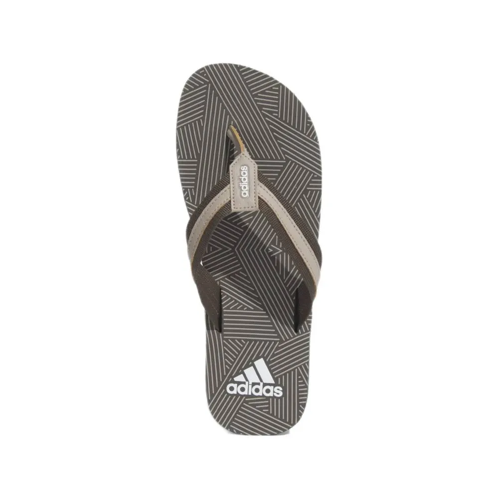 Adidas Men's Hurtle Flip Flops Slipper (Brown/Chalky Brown/Cloud White)