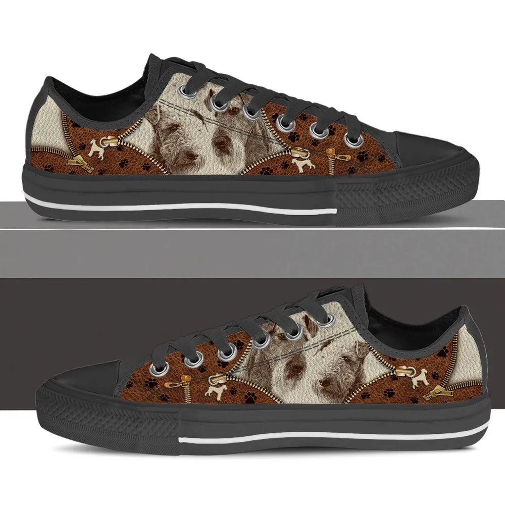 Airedale Terrier Low Top Shoes - Low Top Sneaker - Dog Walking Shoes Men Women, Dog Printed Shoes, Canvas Shoes For Men, Women