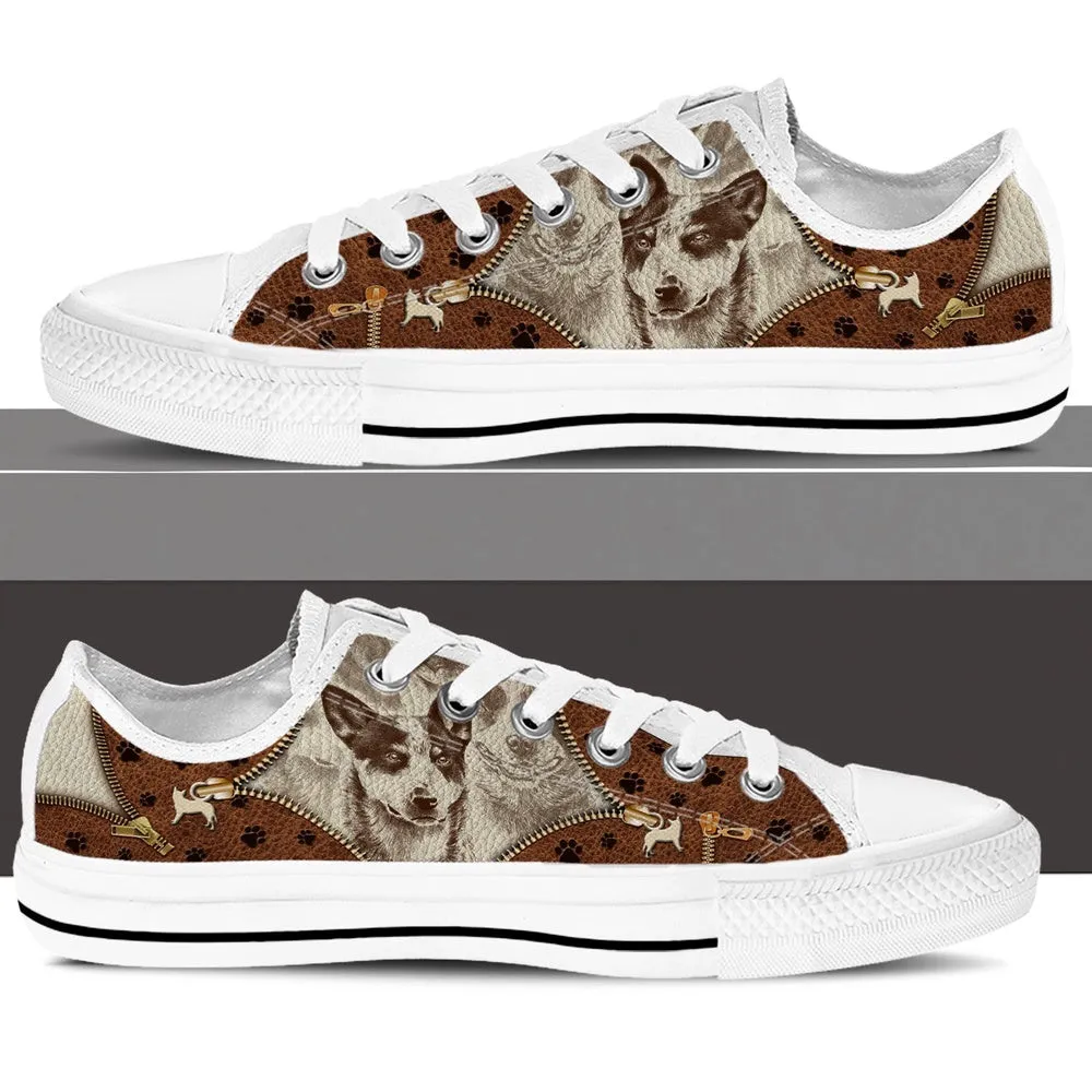 Australian Cattle Dog Low Top Shoes - Low Top Sneaker - Dog Walking Shoes Men Women, Cat Canvas Shoes