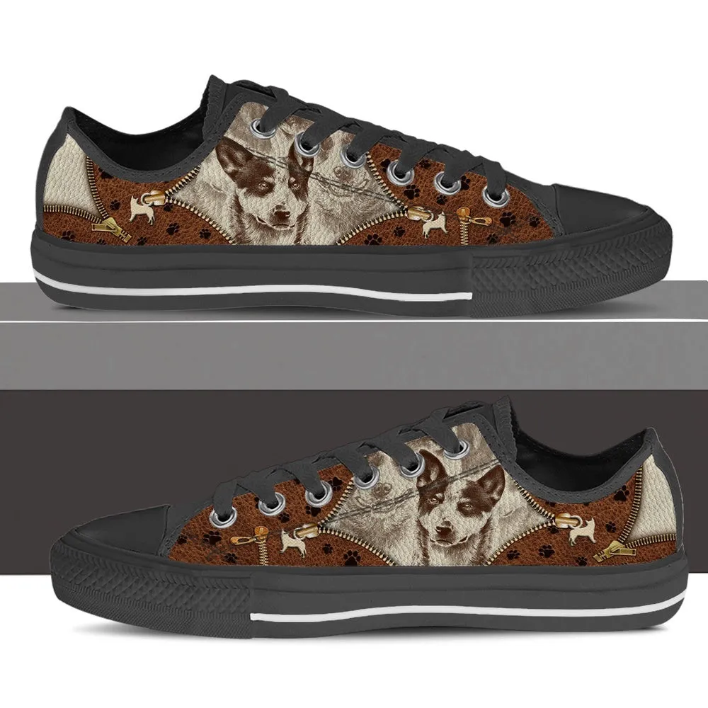 Australian Cattle Dog Low Top Shoes - Low Top Sneaker - Dog Walking Shoes Men Women, Cat Canvas Shoes