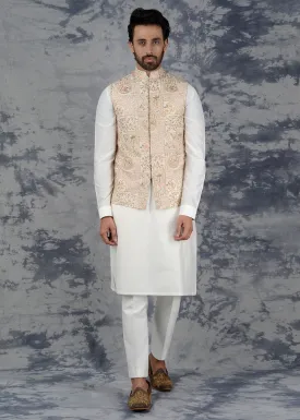 Beige Bandhgala Jacket | Siddhesh Chauhan