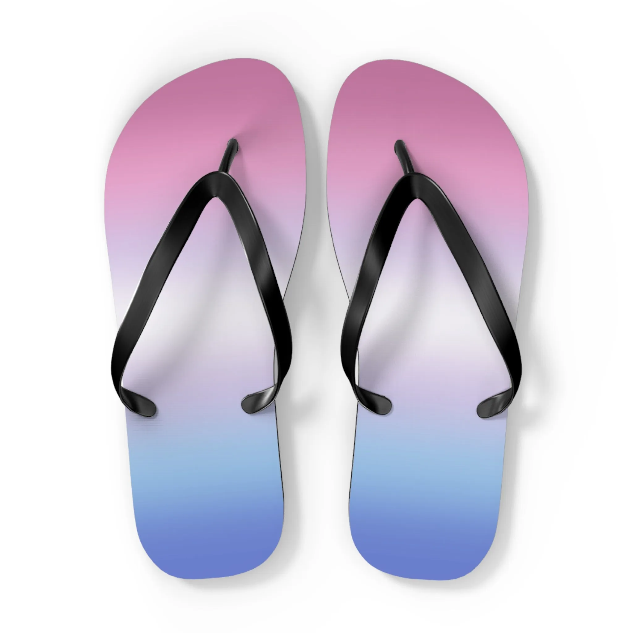 Bigender Pride Ombre Flip Flops