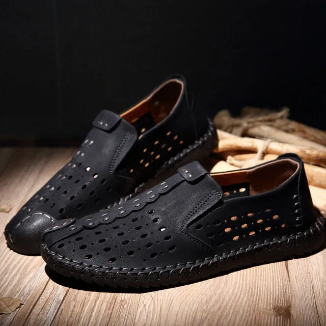 Breathable Hole Summer Leisure Beach Moccasin Shoe