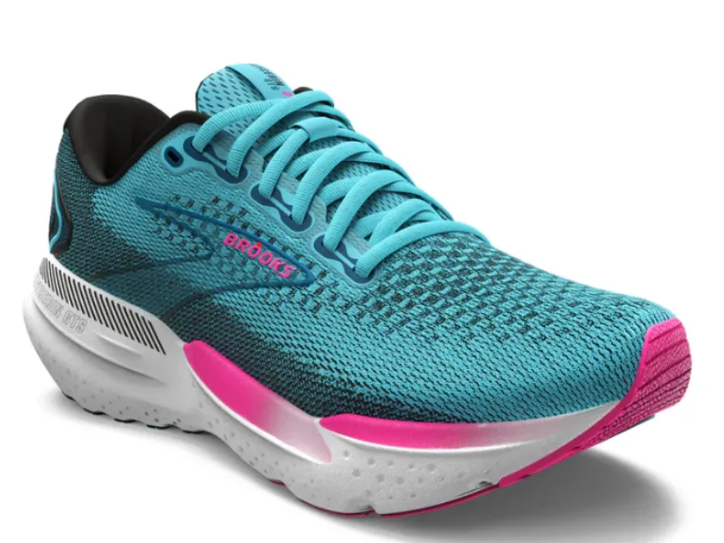 Brooks Glycerin GTS 21 Ladies Running Shoe (Moroccan Blue/Aqua/Pink)