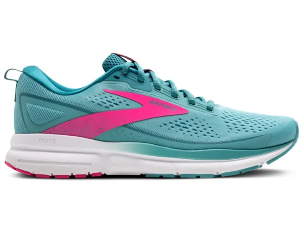 Brooks Trace 3 Ladies Running Shoe (Aqua/Storm/Pink)