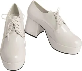 BuyCostumes Mens White Pimp Platform Shoes