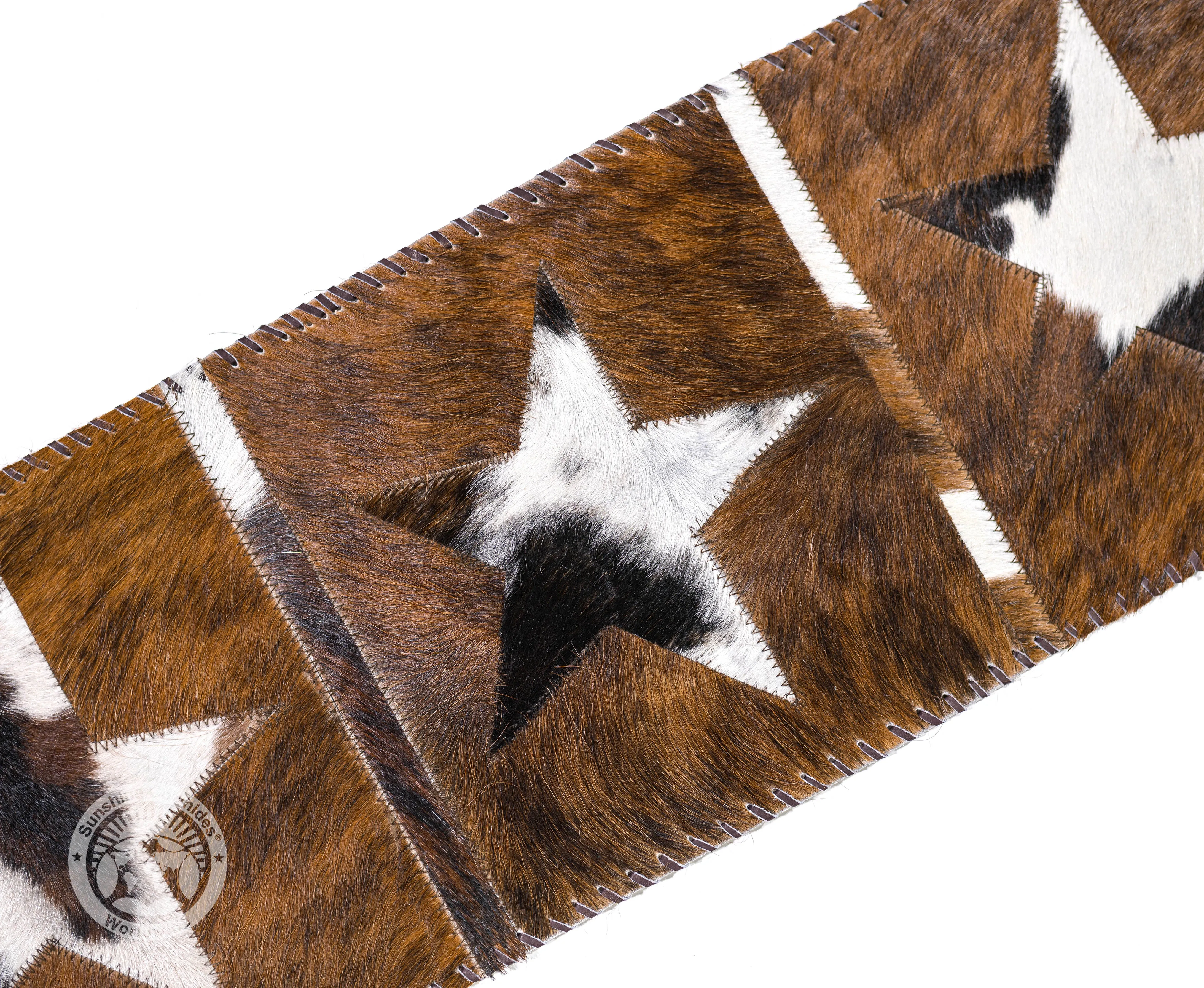 Cowhide Table Runner Star