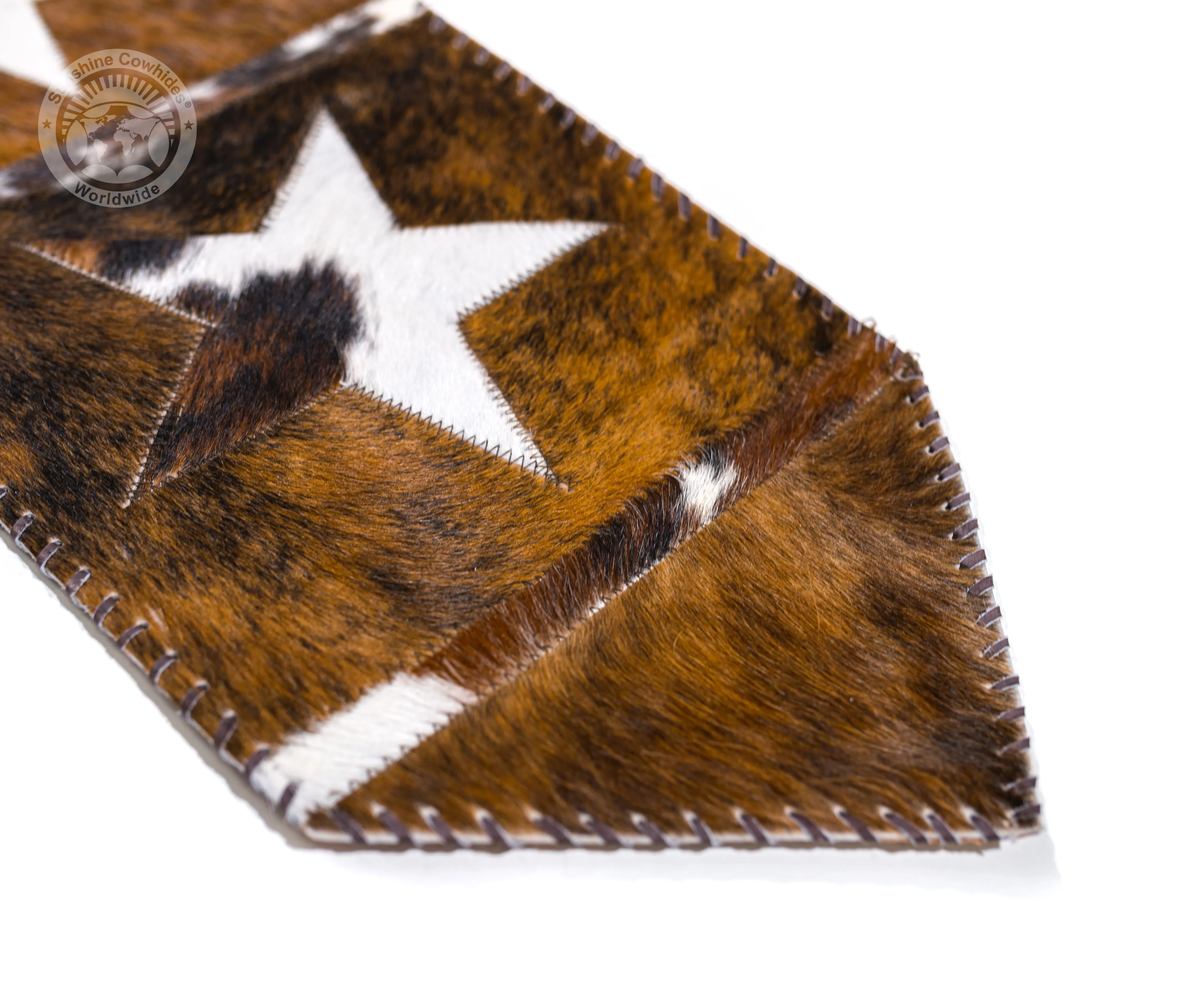 Cowhide Table Runner Star