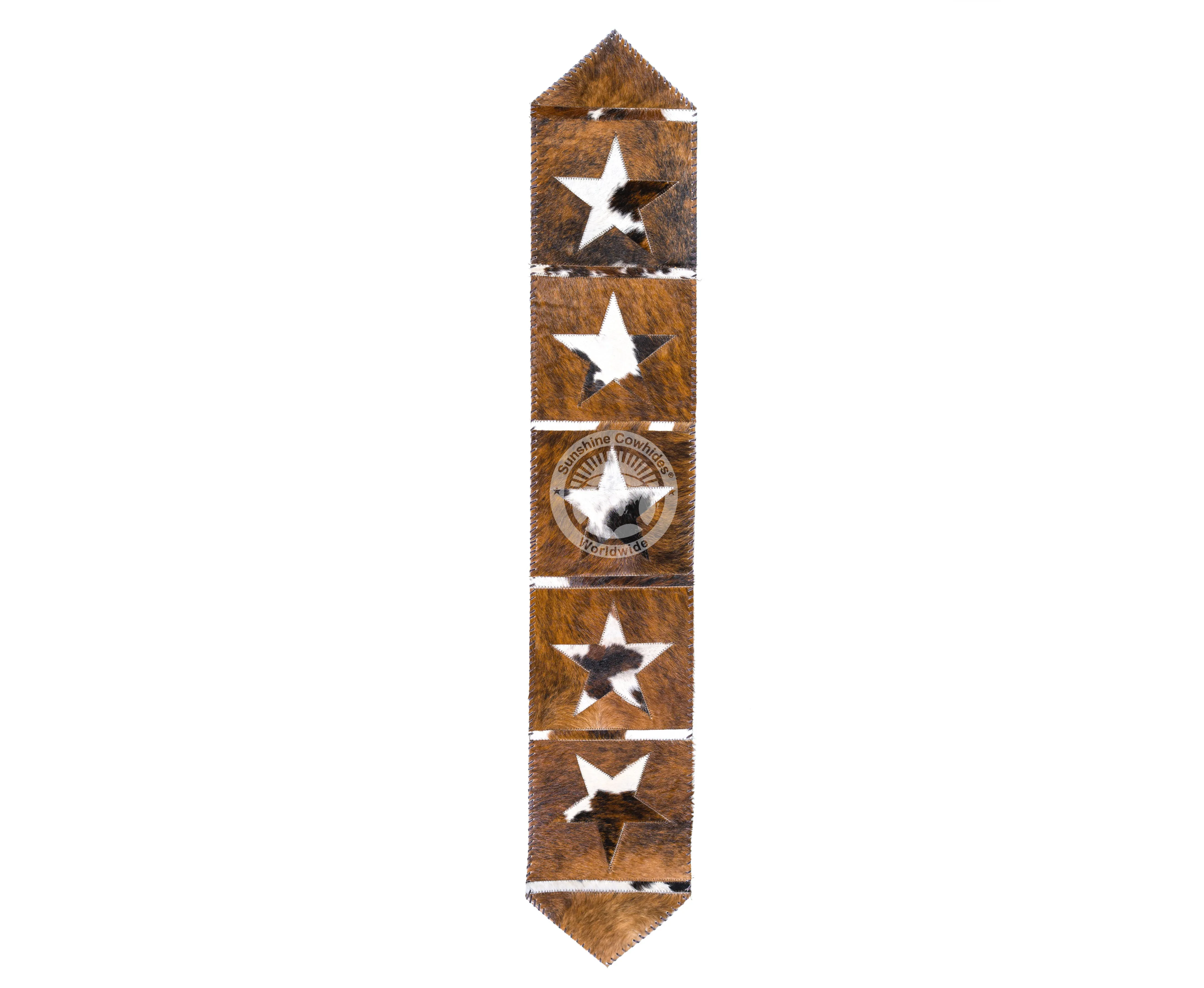 Cowhide Table Runner Star