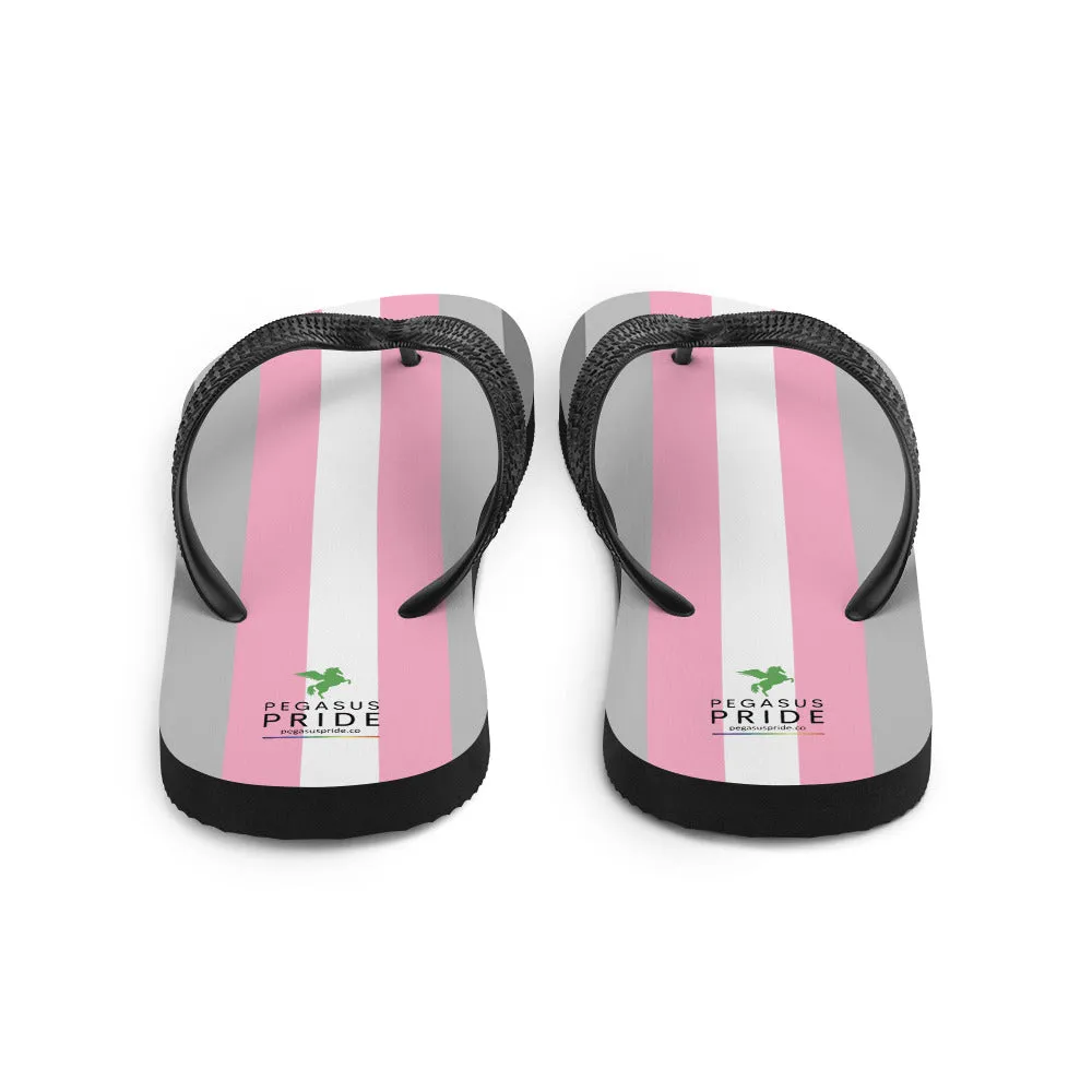 Demigirl Pride Flag Flip-Flops