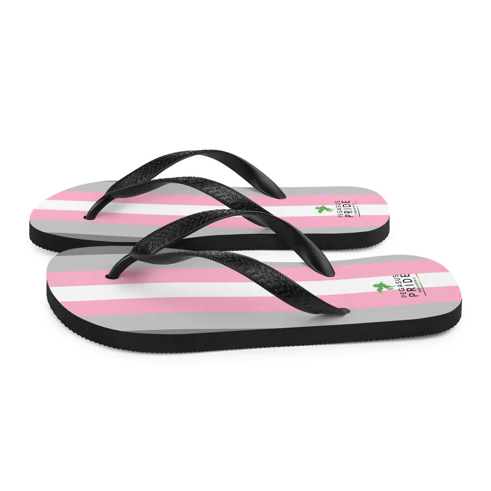 Demigirl Pride Flag Flip-Flops