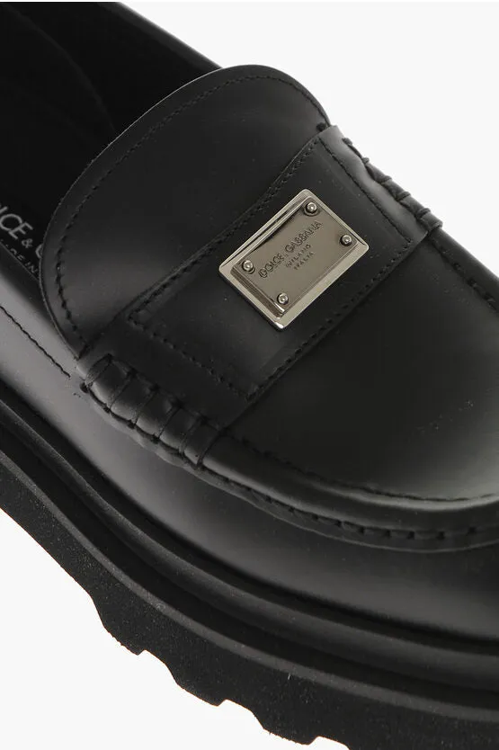 Dolce & Gabbana Rubber Sole CITY TREK Leather Loafers