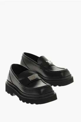 Dolce & Gabbana Rubber Sole CITY TREK Leather Loafers