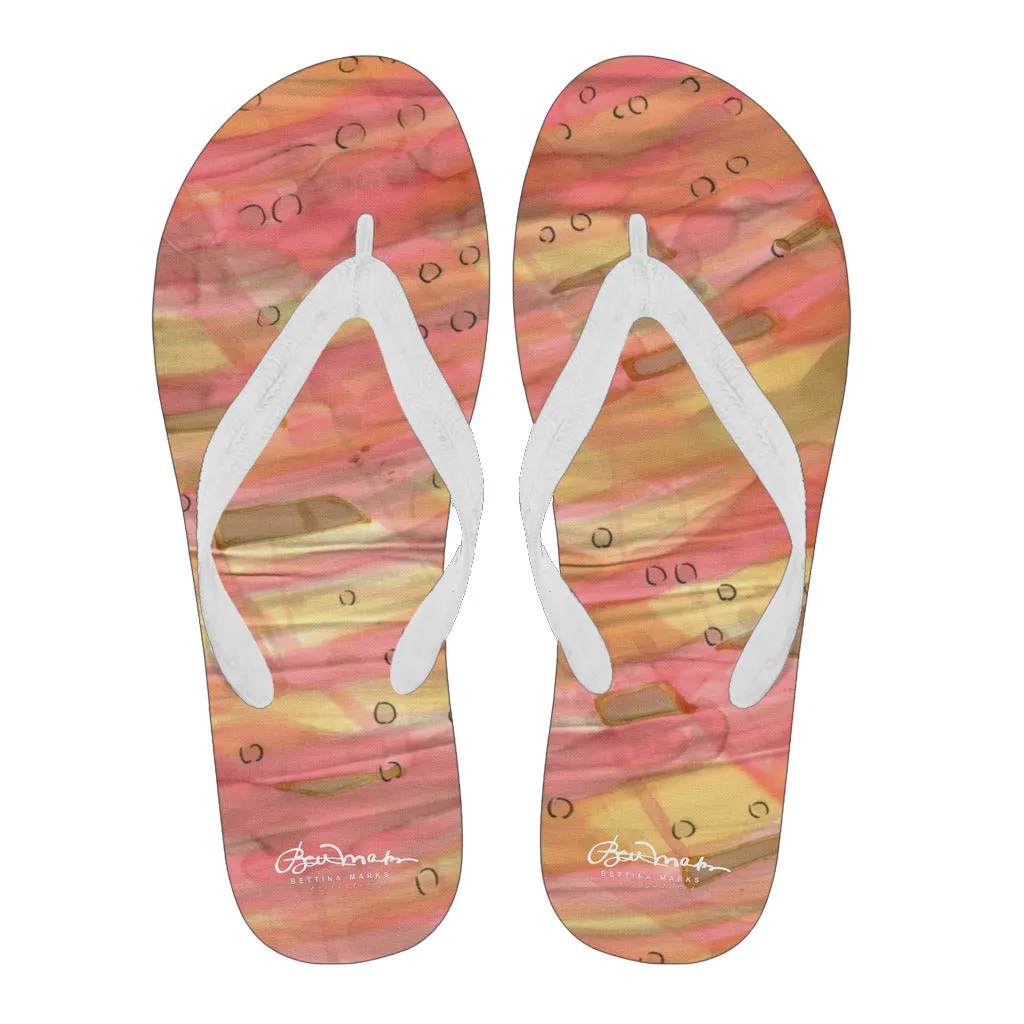 Dreamy Floral Flip Flops