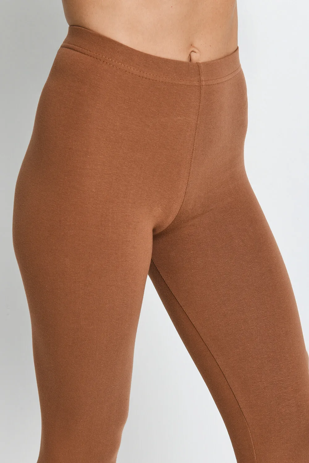 Everyday Cropped Leggings - Mocha Brown