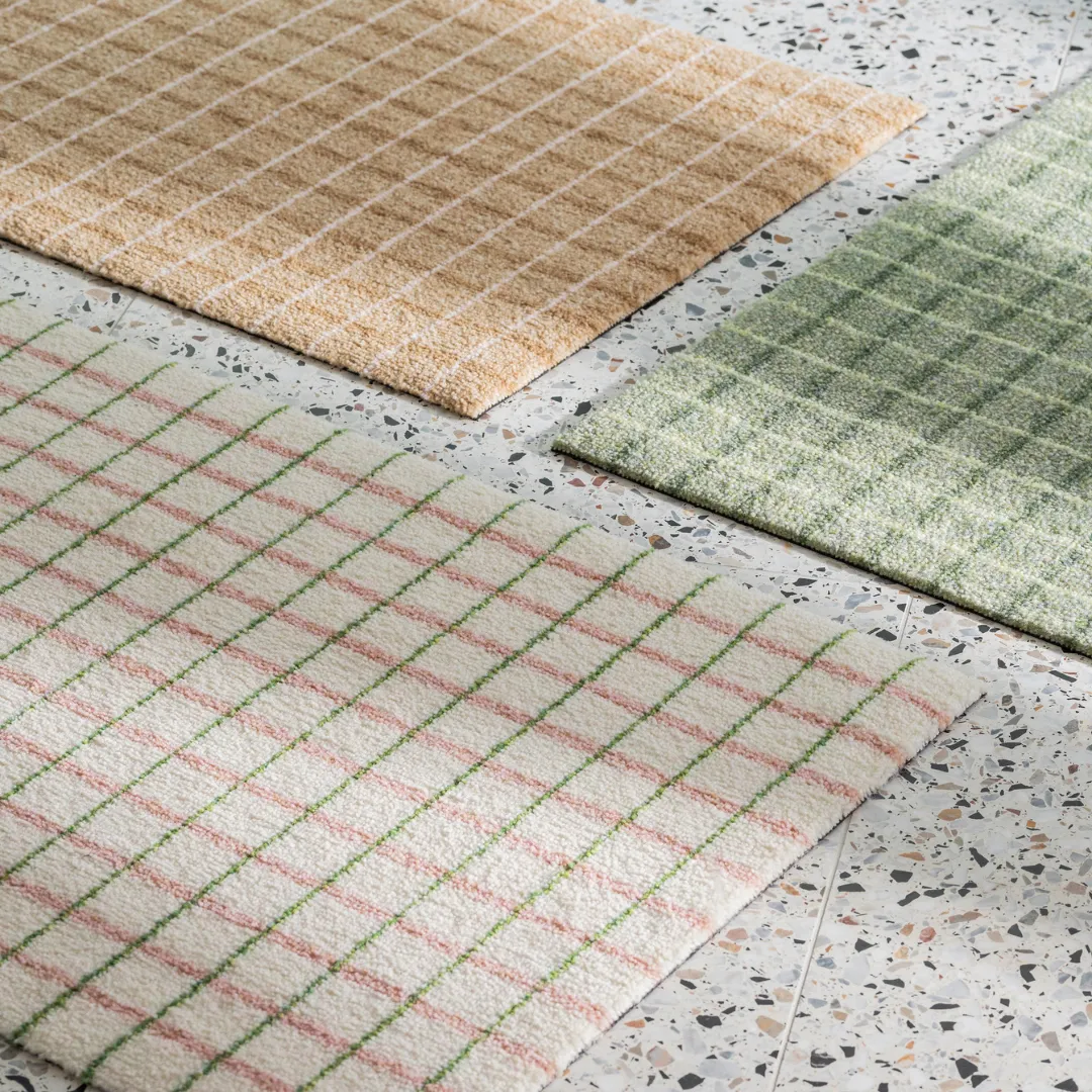 Grid Floor Mat - Lime Candycane