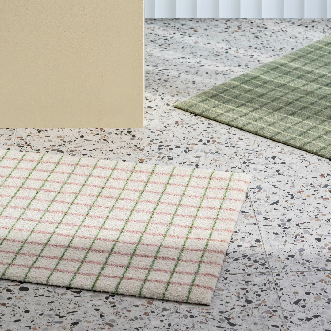 Grid Floor Mat - Lime Candycane