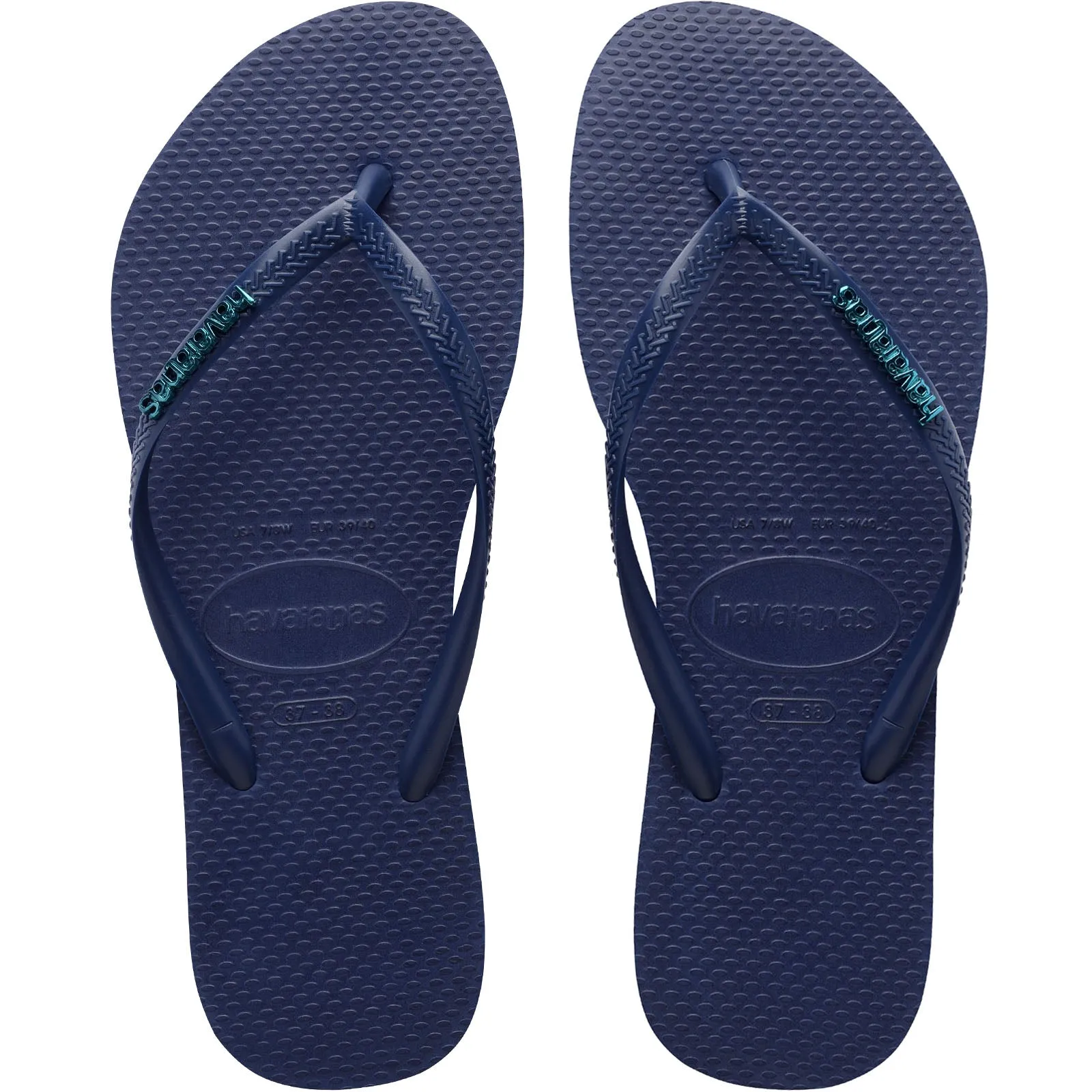 Havaianas Slim Logo Metallic Flip Flops