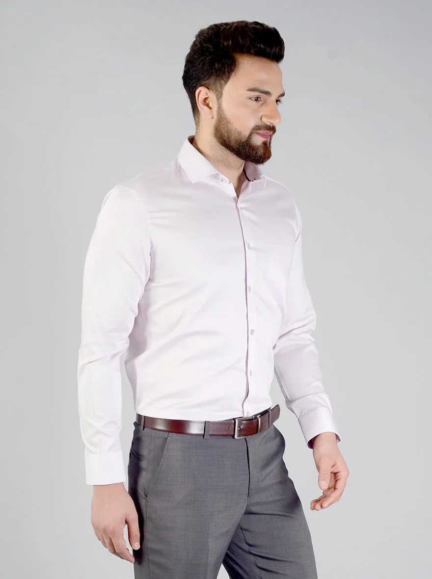 Ice Orchid Purple Solid Slim Fit Evening Wear Shirt | Metal