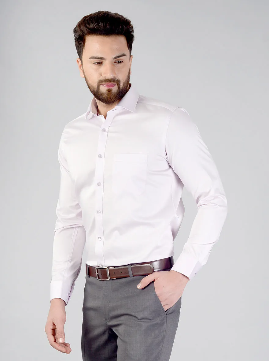 Ice Orchid Purple Solid Slim Fit Evening Wear Shirt | Metal