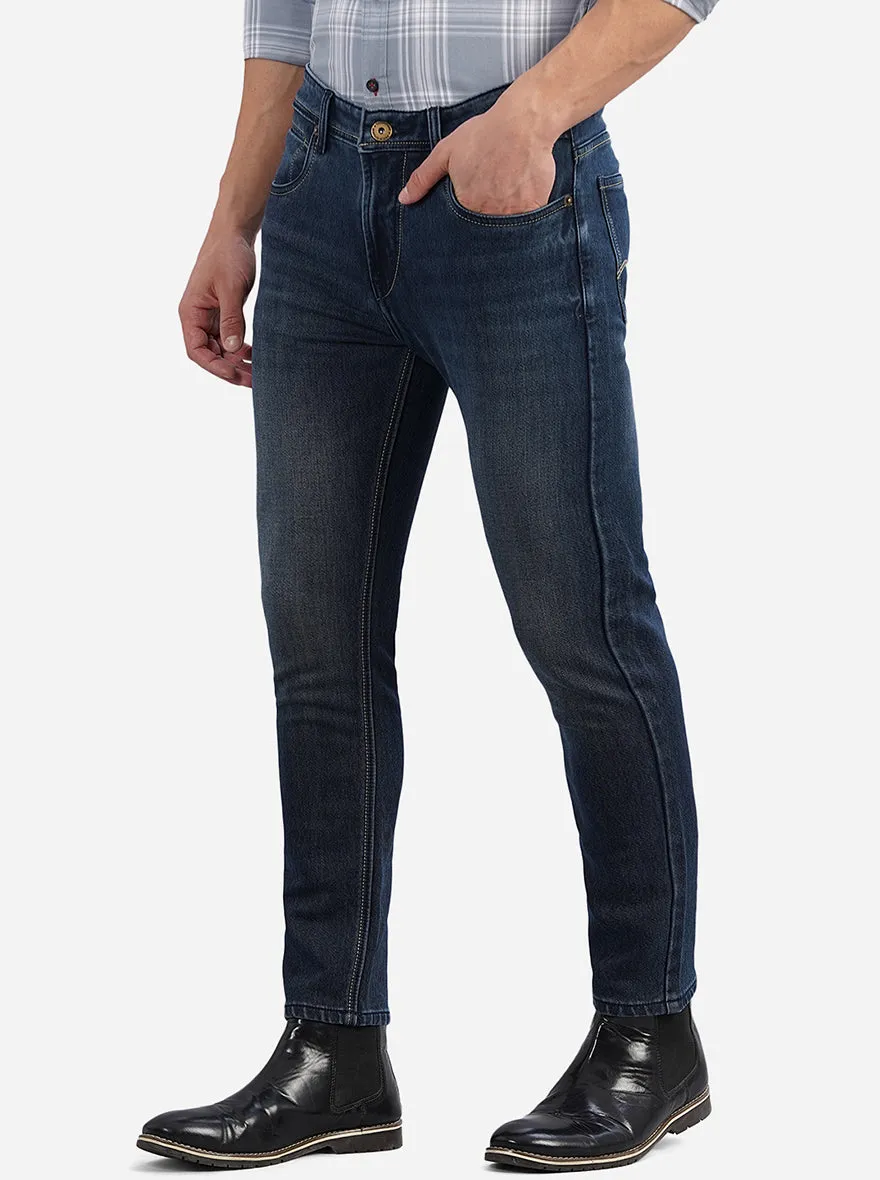 Ink Blue Washed Urban Fit Jeans | Greenfibre