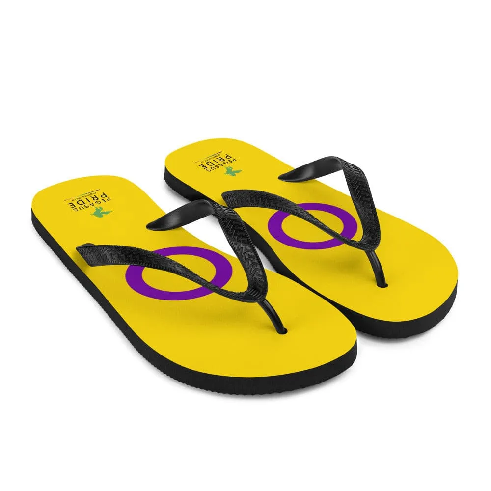 Intersex Pride Flag Flip-Flops Sandals