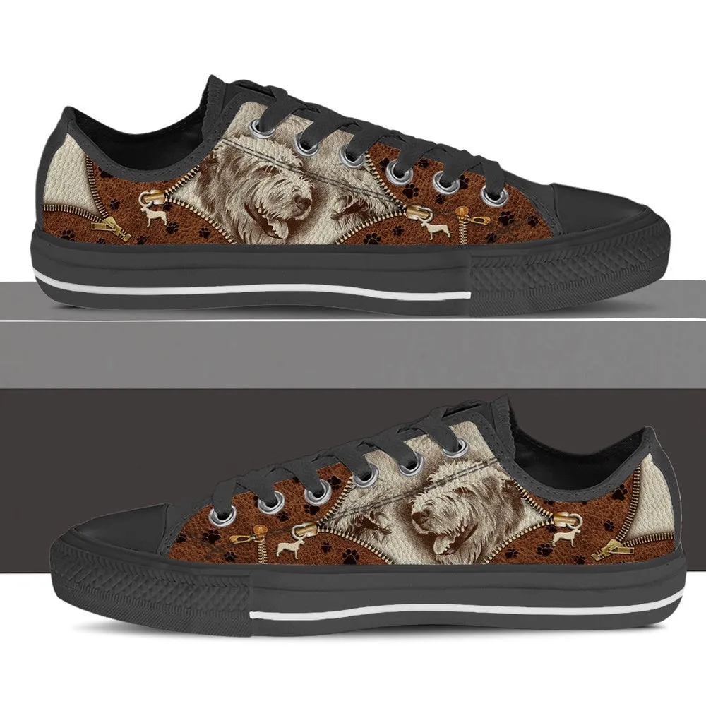 Irish Wolfhound Low Top Shoes - Low Top Sneaker - Dog Walking Shoes Men Women, Dog Printed Shoes, Canvas Shoes For Men, Women