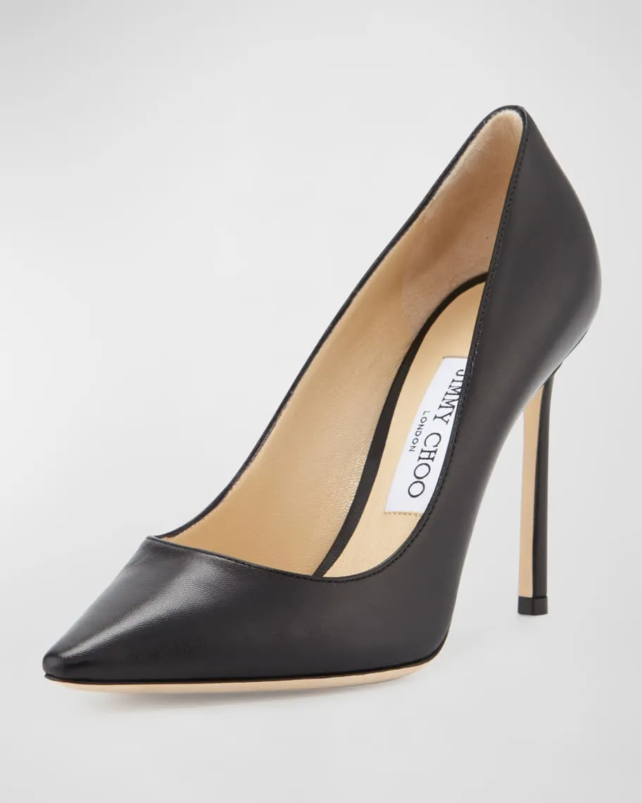 Jimmy Choo Romy 100mm High Heel Leather Pumps