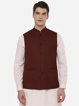 Maroon & Brown Modi Jacket | JadeBlue