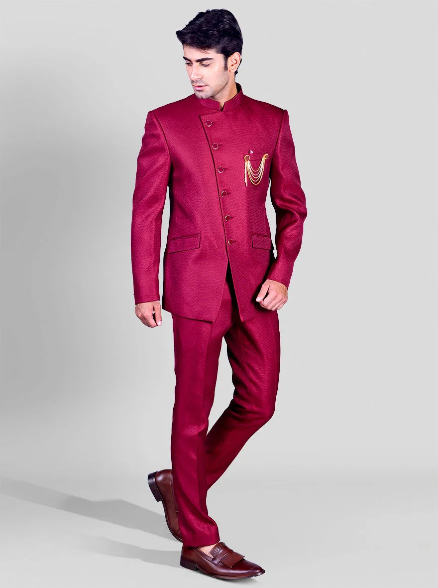 Maroon Jodhpuri Suit | JadeBlue