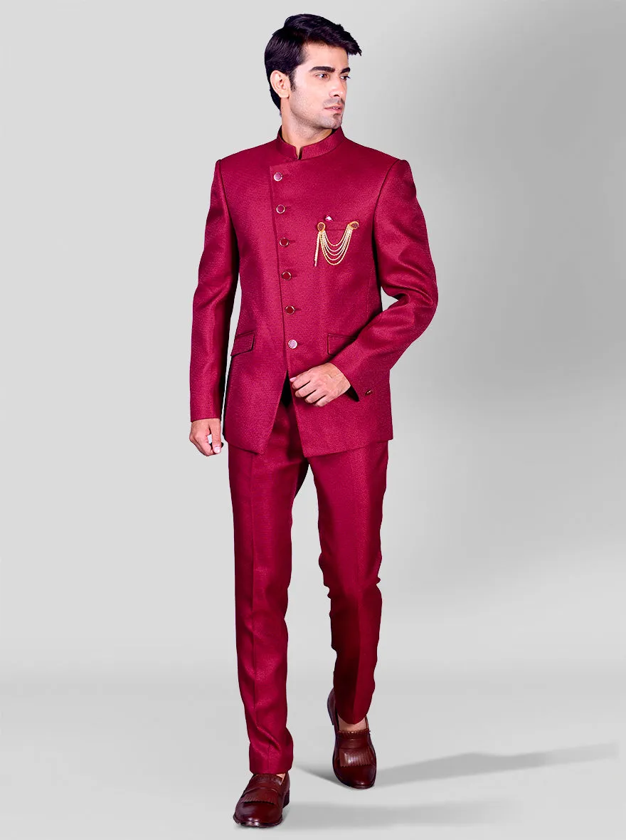 Maroon Jodhpuri Suit | JadeBlue