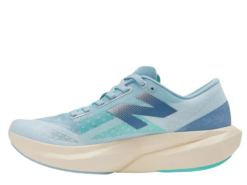 New Balance Fuel Cell Rebel v4 Ladies Running Shoe (Quarry Blue/Chrome Blue/Heron Blue)