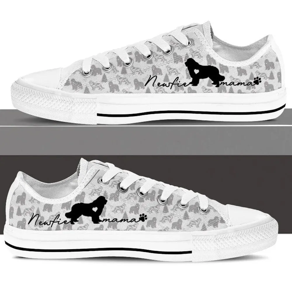 Newfoundland Low Top Shoes - Dog Walking Shoes Men Women, Dog Printed Shoes, Canvas Shoes For Men, Women