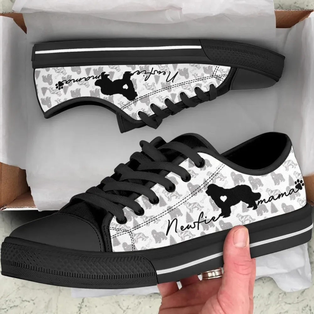 Newfoundland Low Top Shoes - Dog Walking Shoes Men Women, Dog Printed Shoes, Canvas Shoes For Men, Women