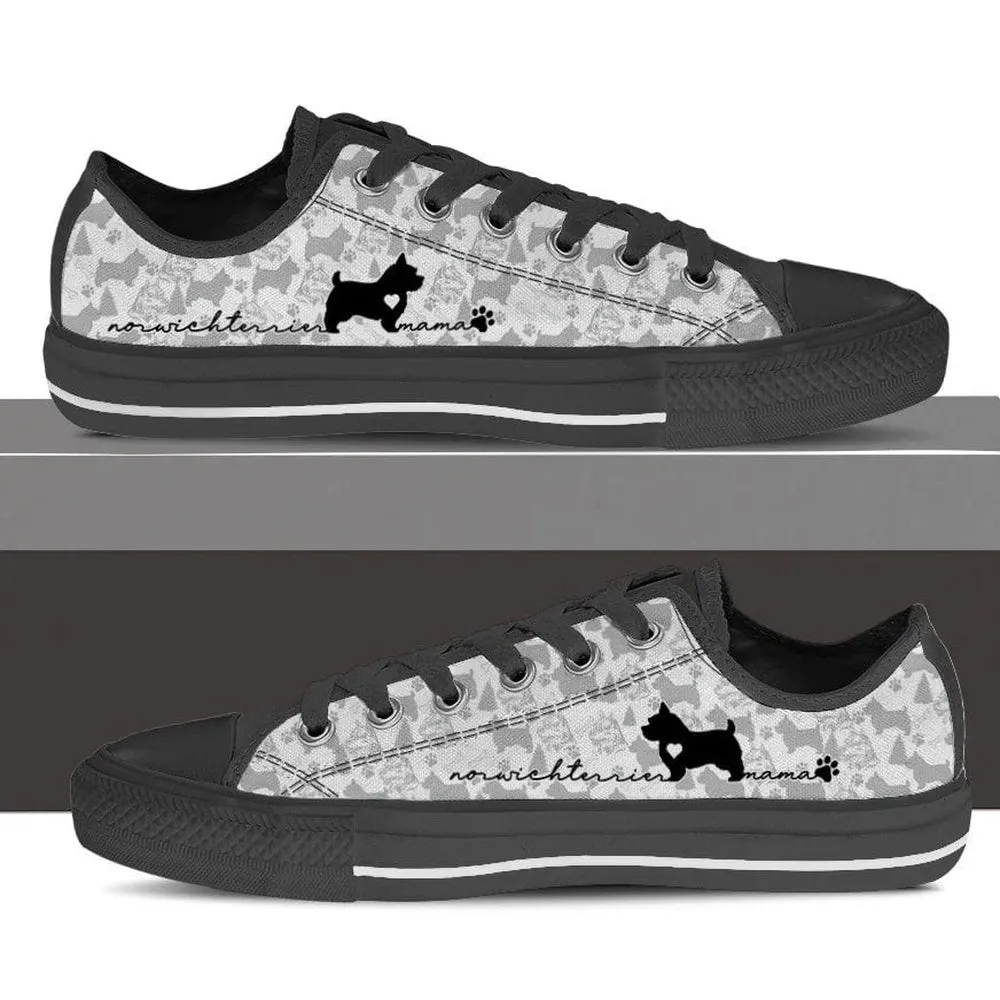 Norwich Terrier Low Top Shoes - Dog Walking Shoes Men Women, Dog Printed Shoes, Canvas Shoes For Men, Women