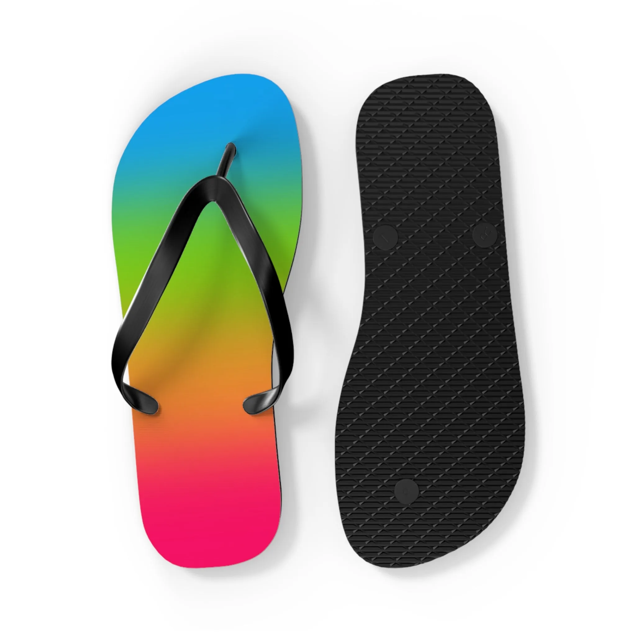 Panromantic Pride Ombre Flip Flops