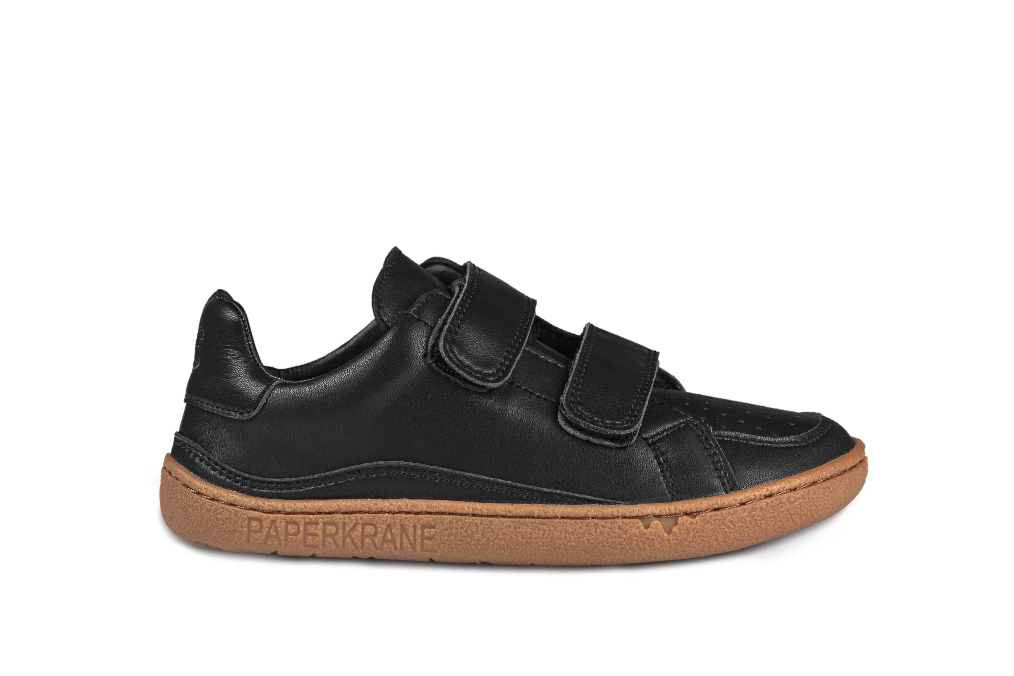 PaperKrane Kids Sneakers - Licorice Velcro - Vegan - FINAL SALE