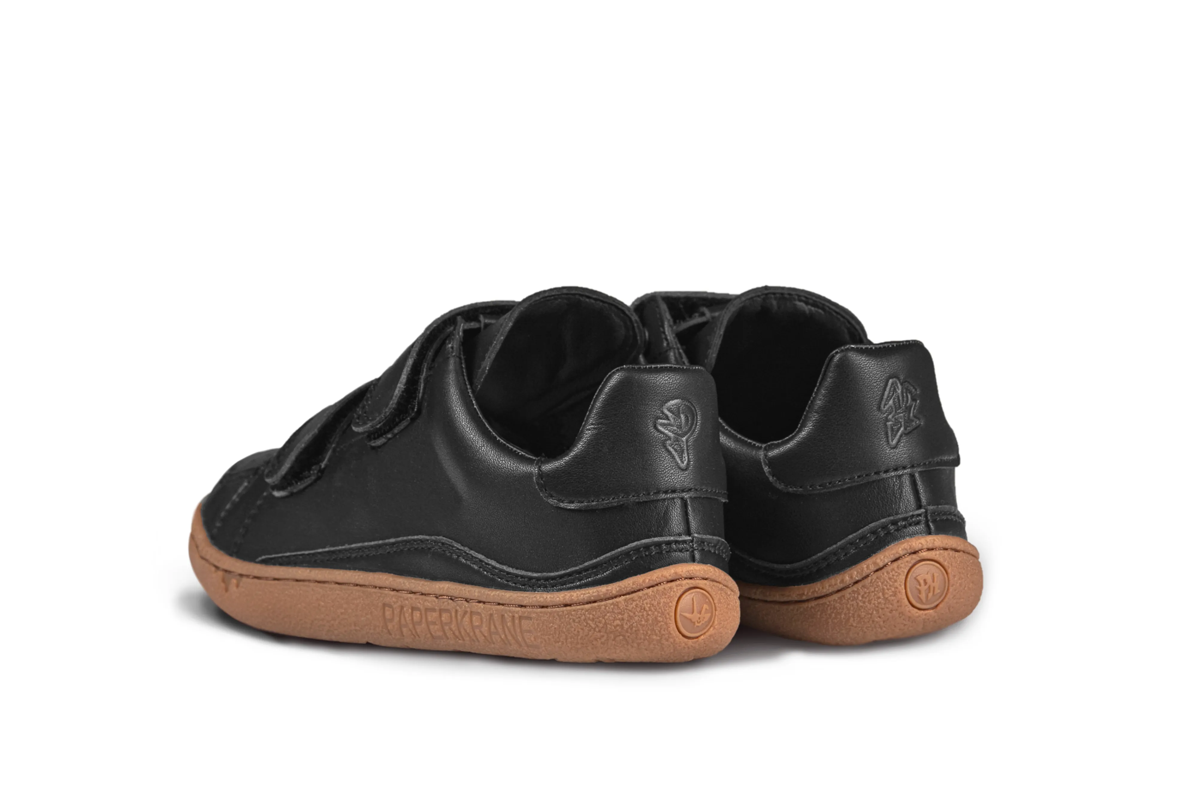 PaperKrane Kids Sneakers - Licorice Velcro - Vegan - FINAL SALE