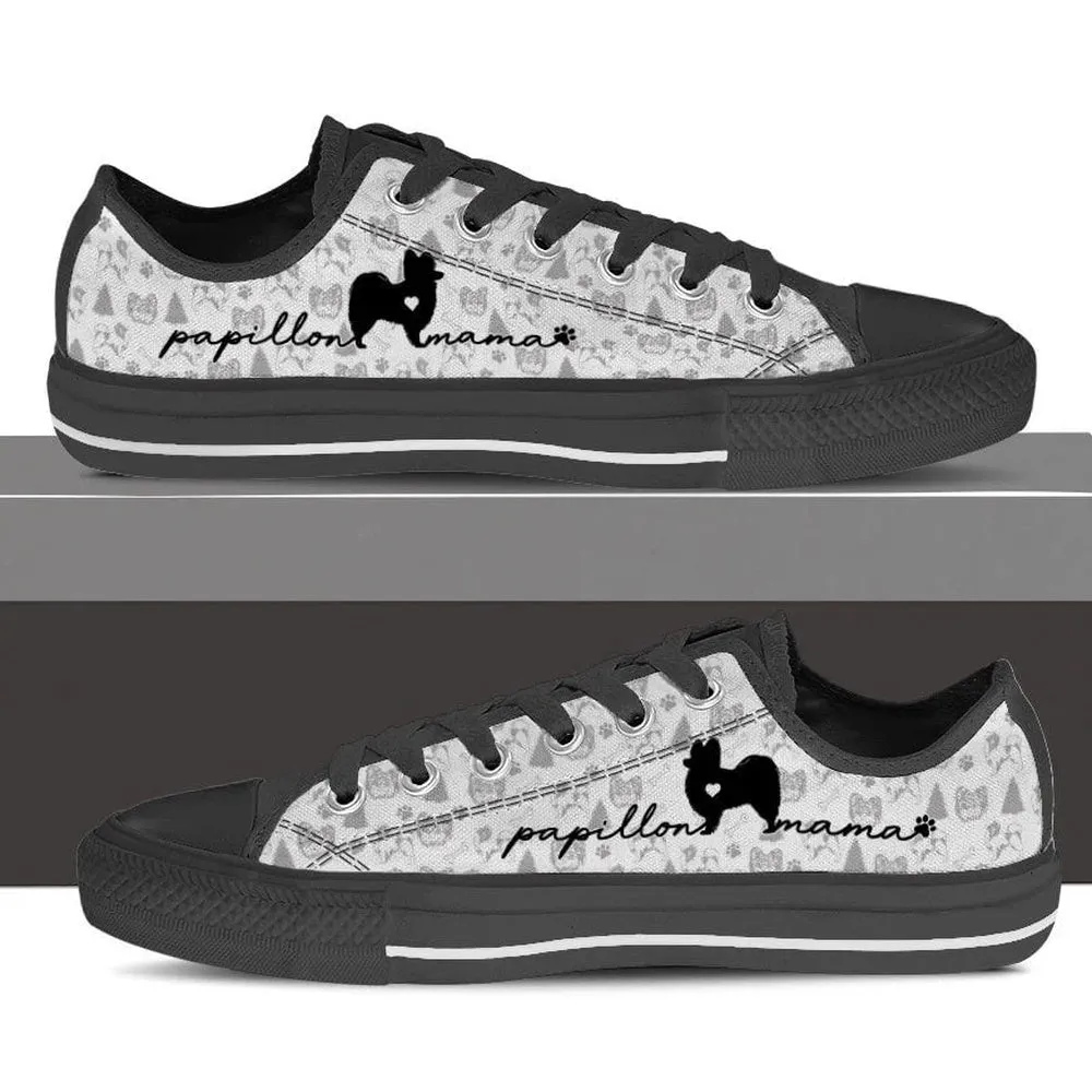 Papillon Low Top - Dog Walking Shoes Men Women, Dog Printed Shoes, Canvas Shoes For Men, Women