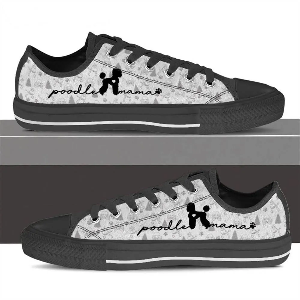 Poodle Low Top Shoes - Dog Walking Shoes Men Women, Dog Printed Shoes, Canvas Shoes For Men, Women