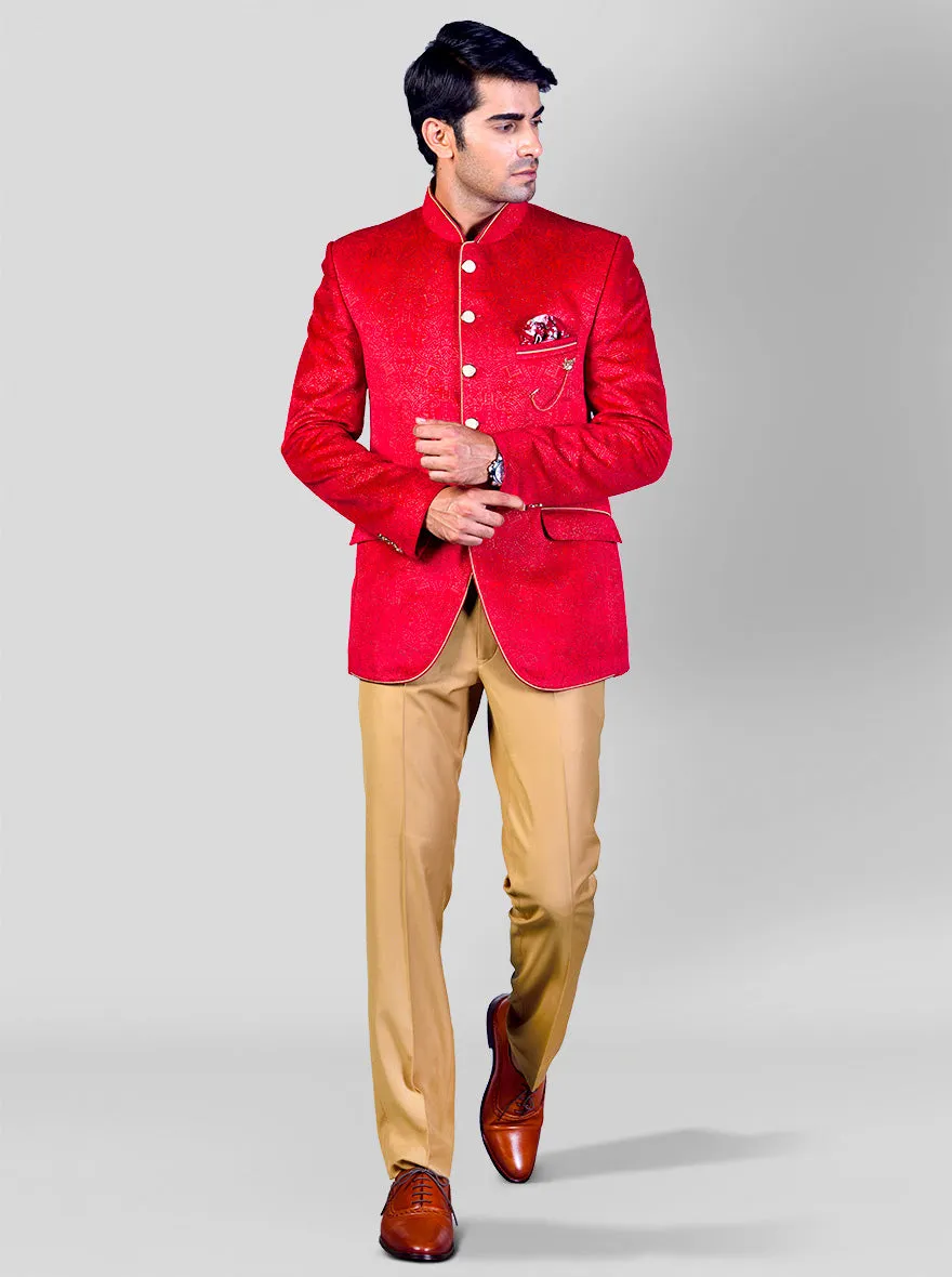 Red Jodhpuri Suit | JadeBlue