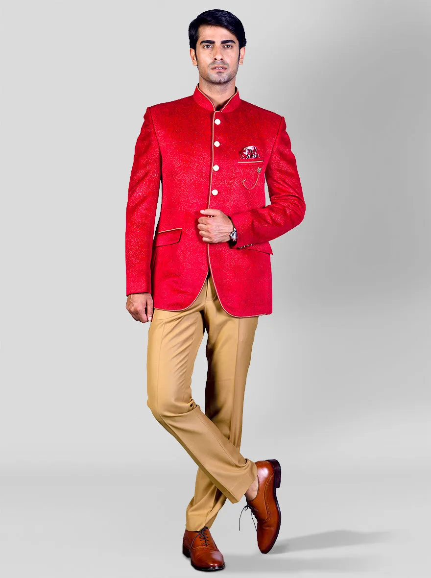 Red Jodhpuri Suit | JadeBlue