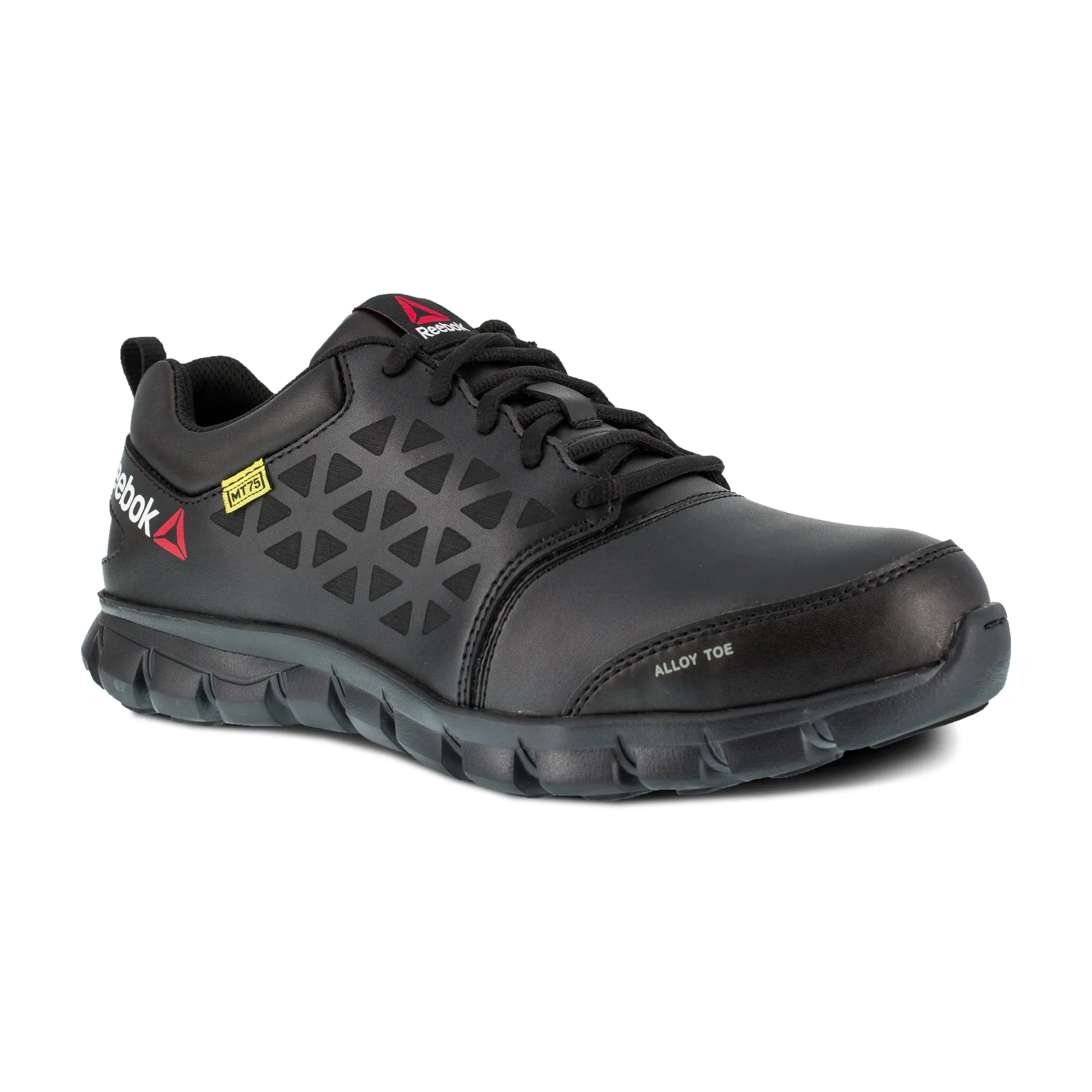 Reebok Womens Black Leather Oxfords Sublite Cushion Work AT