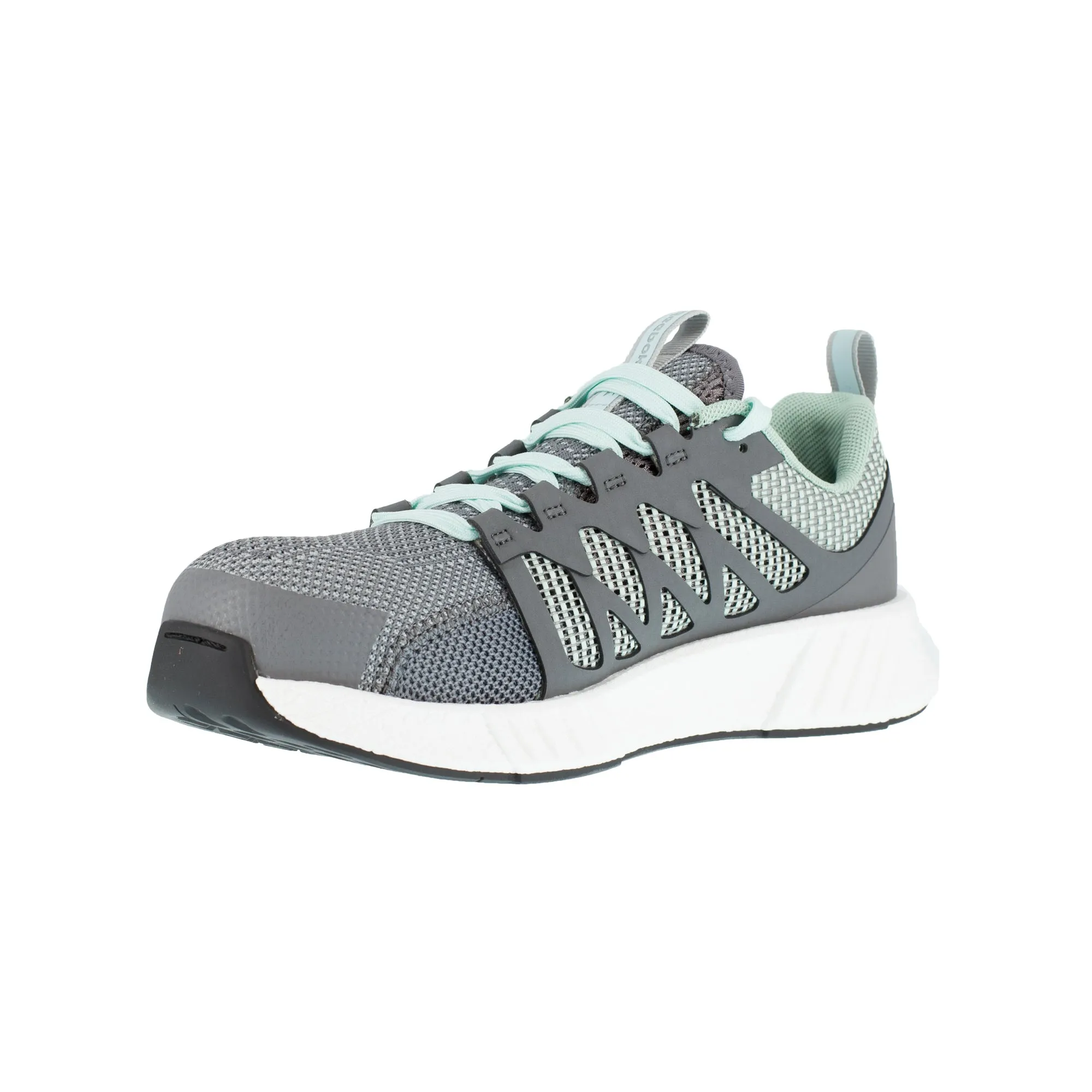 Reebok Womens Grey/Mint Green Textile Oxfords Fusion Flexweave Work CT