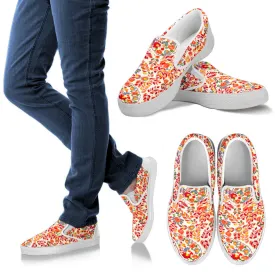 Retro Paisley Slip On Sneakers