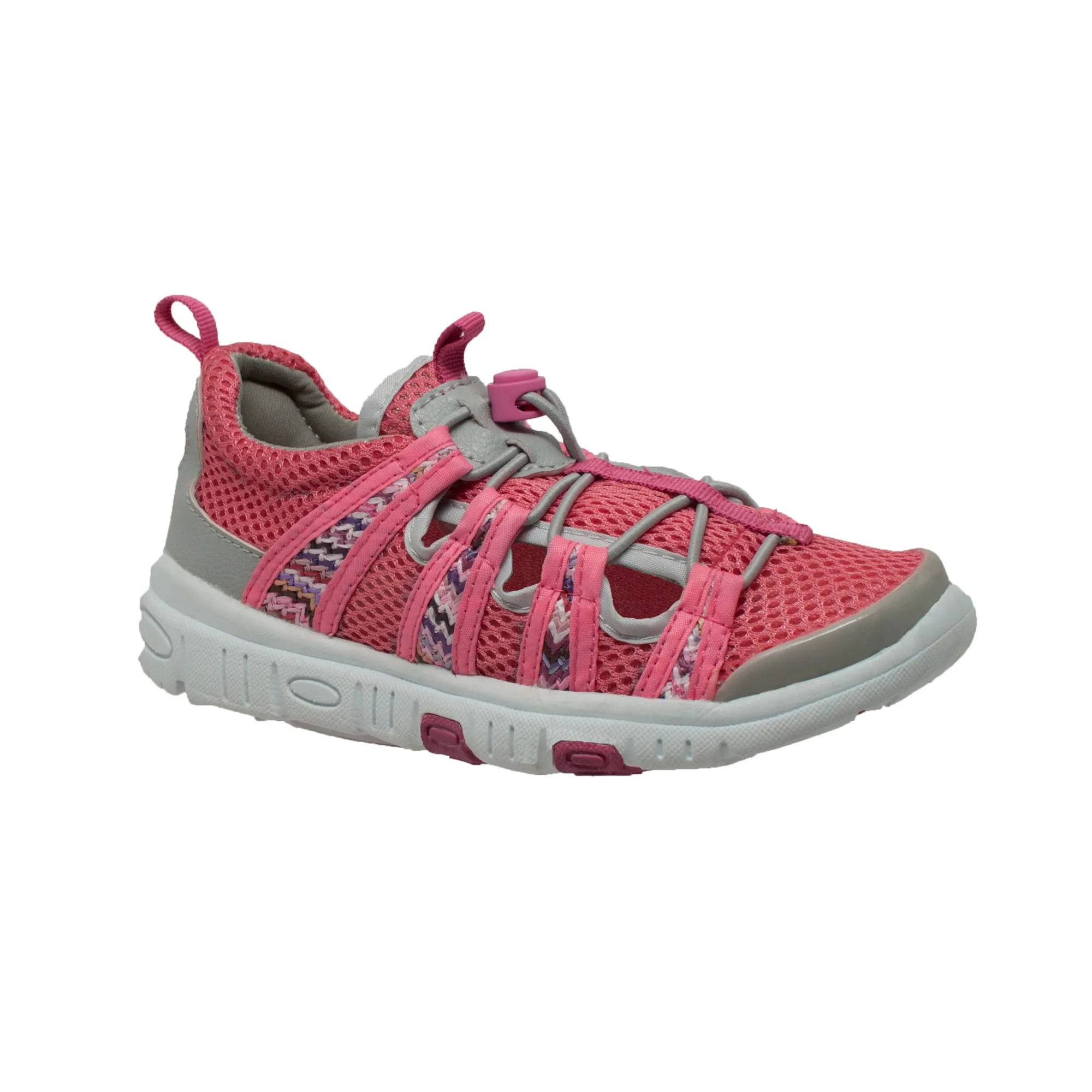 Rocsoc Children Pink/Grey Water Shoes Speed Lace Mesh Girls