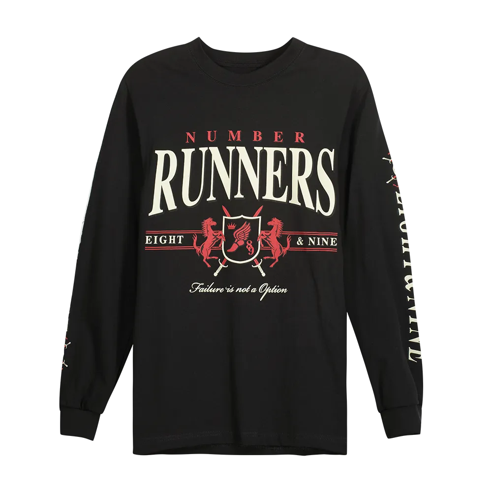 Runners Black Long Sleeve Tee