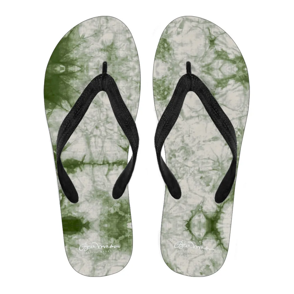 Sage Tie Dye Flip Flops